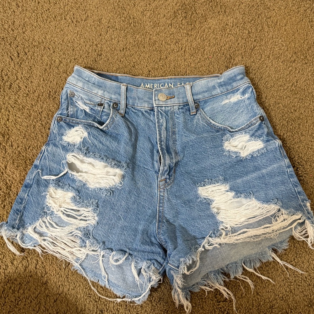 American Eagle distressed blue Jean shorts